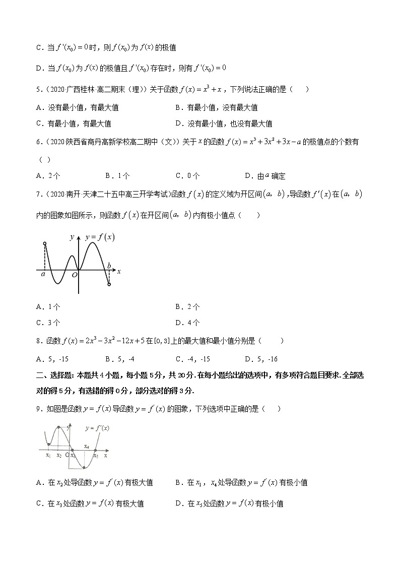 专题6.3导数与函数的极值、最值（A卷基础篇）【原卷版】第2页