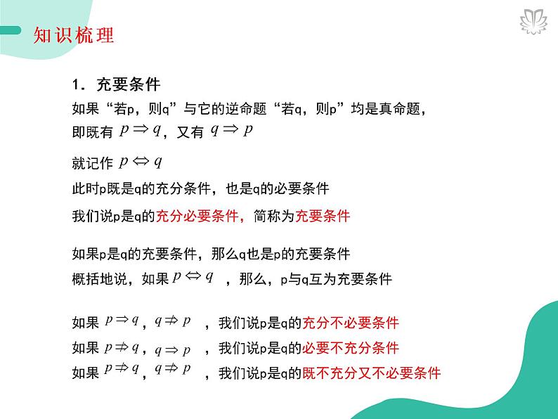 2019新人教版数学高中必修一1.4.2充要条件 （导学版）（同步课件+练习）04