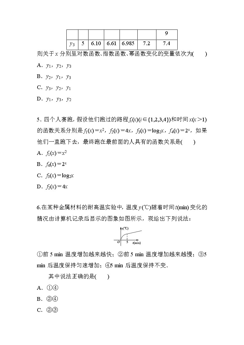 习题 4.4.2不同函数增长的差异（导学版）高中完全同步系列人教版数学必修一第2页
