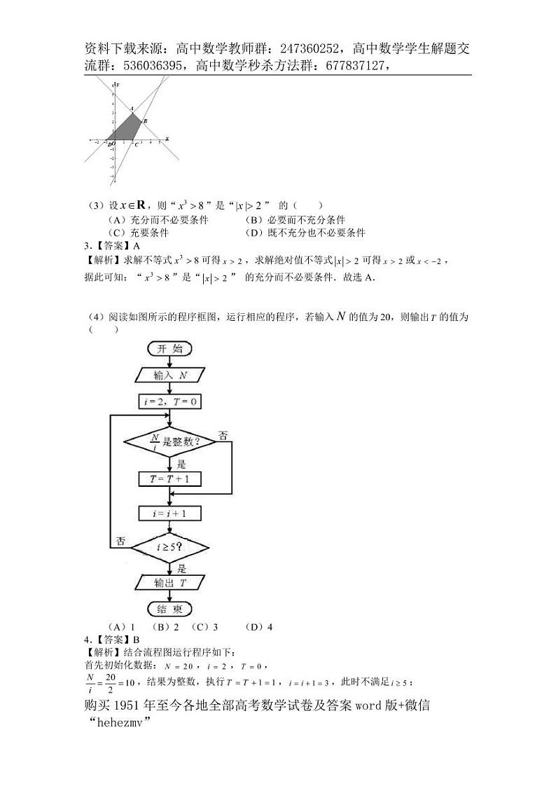 1951至今的高考数学试卷及答案合集02