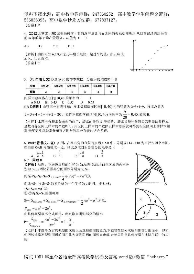 1951至今的高考数学试卷及答案合集02