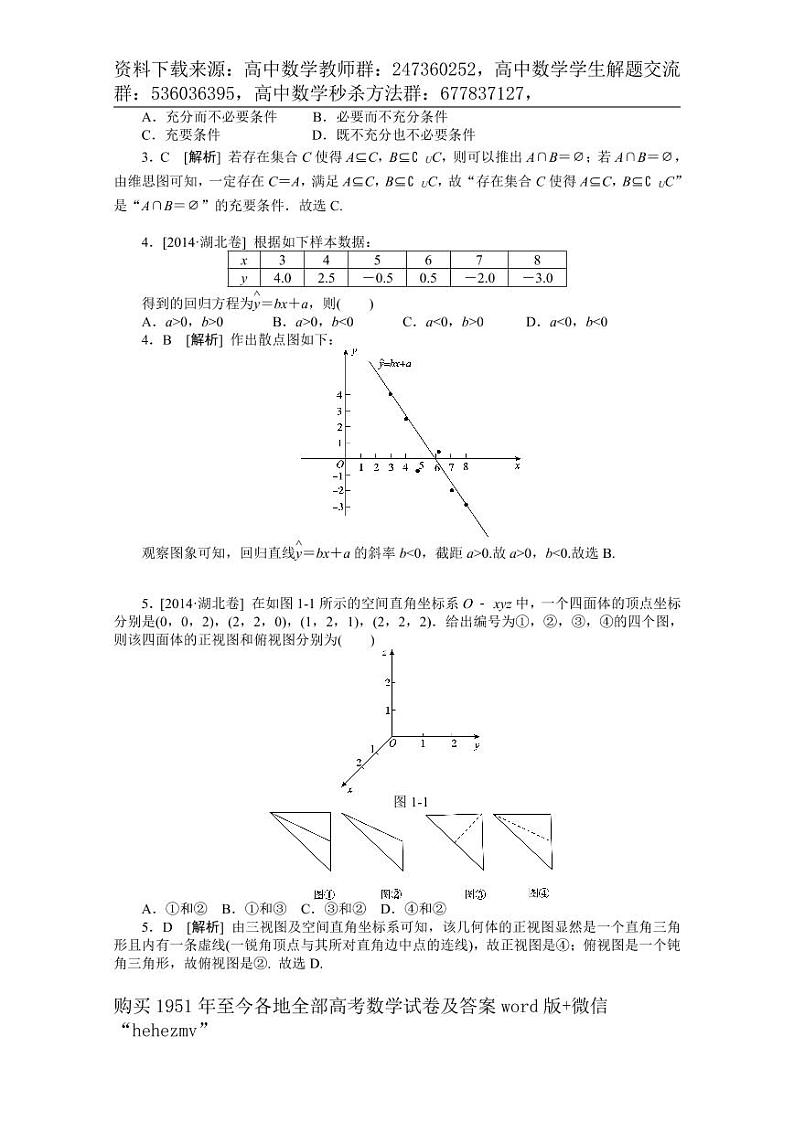 1951至今的高考数学试卷及答案合集02