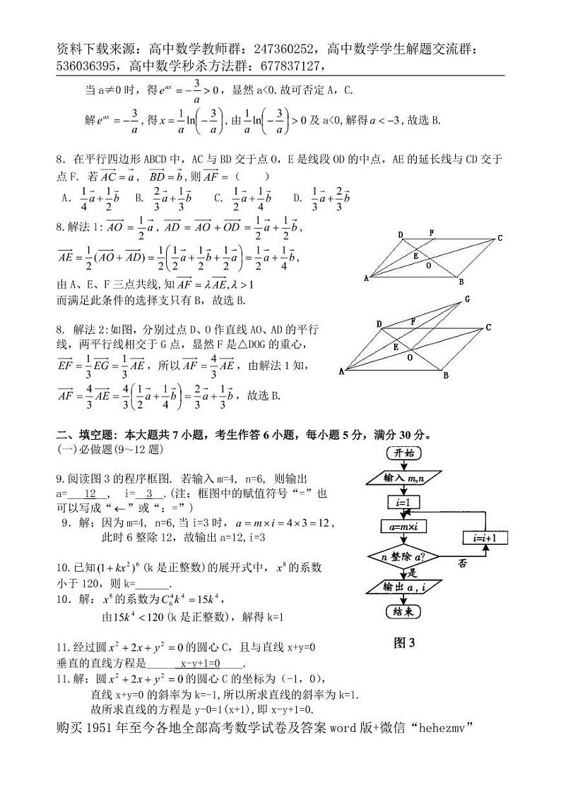1951至今的高考数学试卷及答案合集03