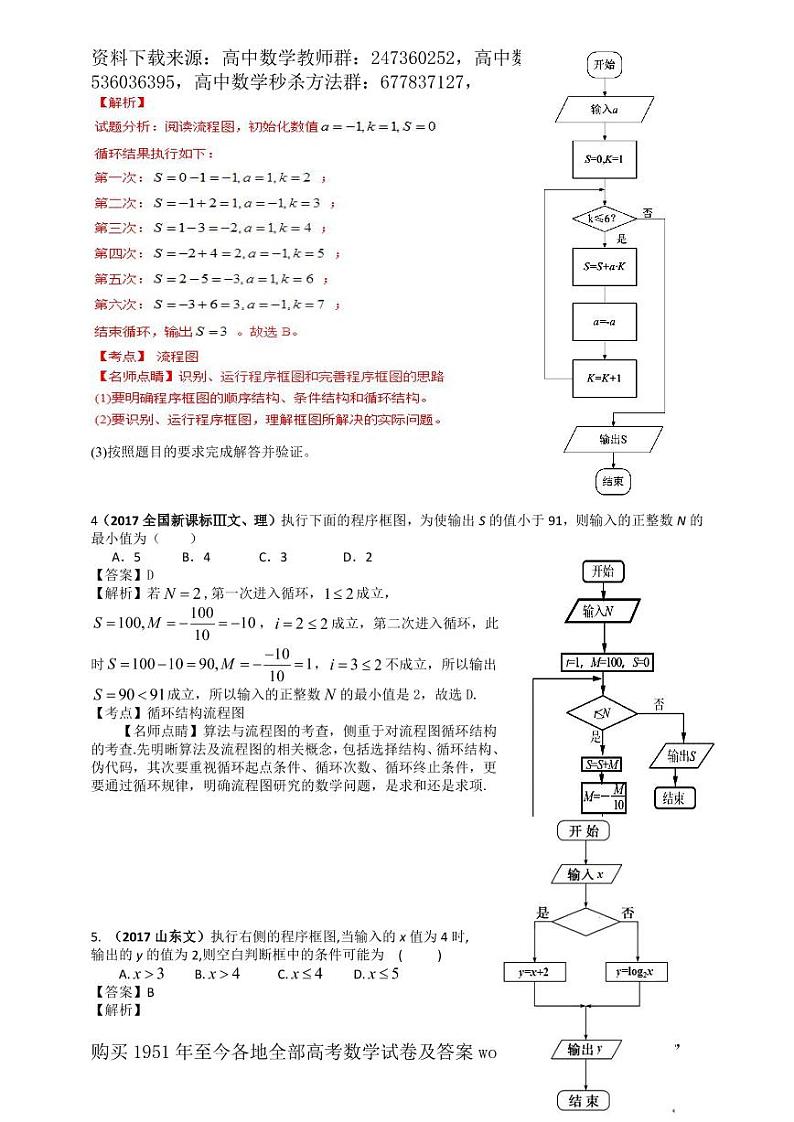 1951至今的高考数学试卷及答案合集02