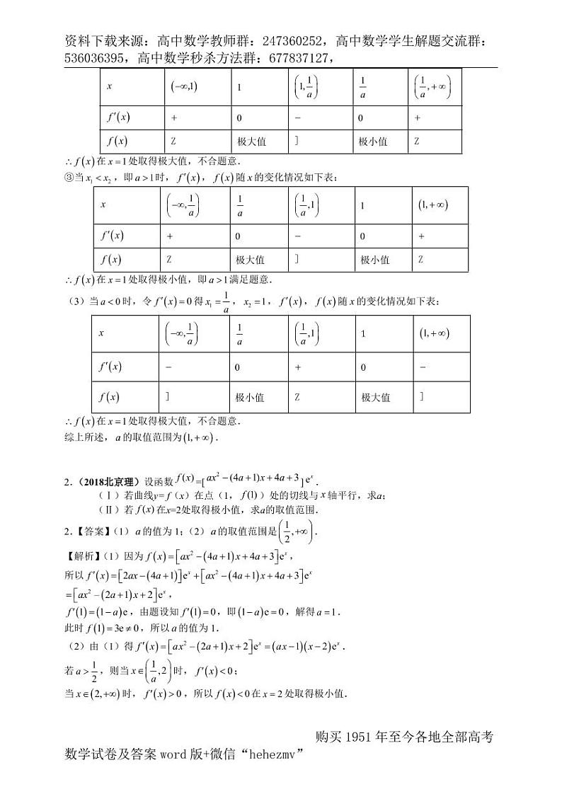 1951至今的高考数学试卷及答案合集03