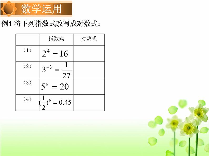 苏教版高中数学必修一3.2.1 对数（课件）第7页