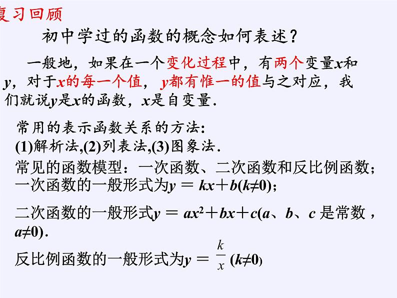 苏教版高中数学必修一 2.1.1 函数的概念和图象(3)（课件）02