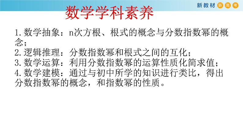 2021年高中数学人教版必修第一册：4.1.1《n次方根与分数指数幂》精品课件 第3页