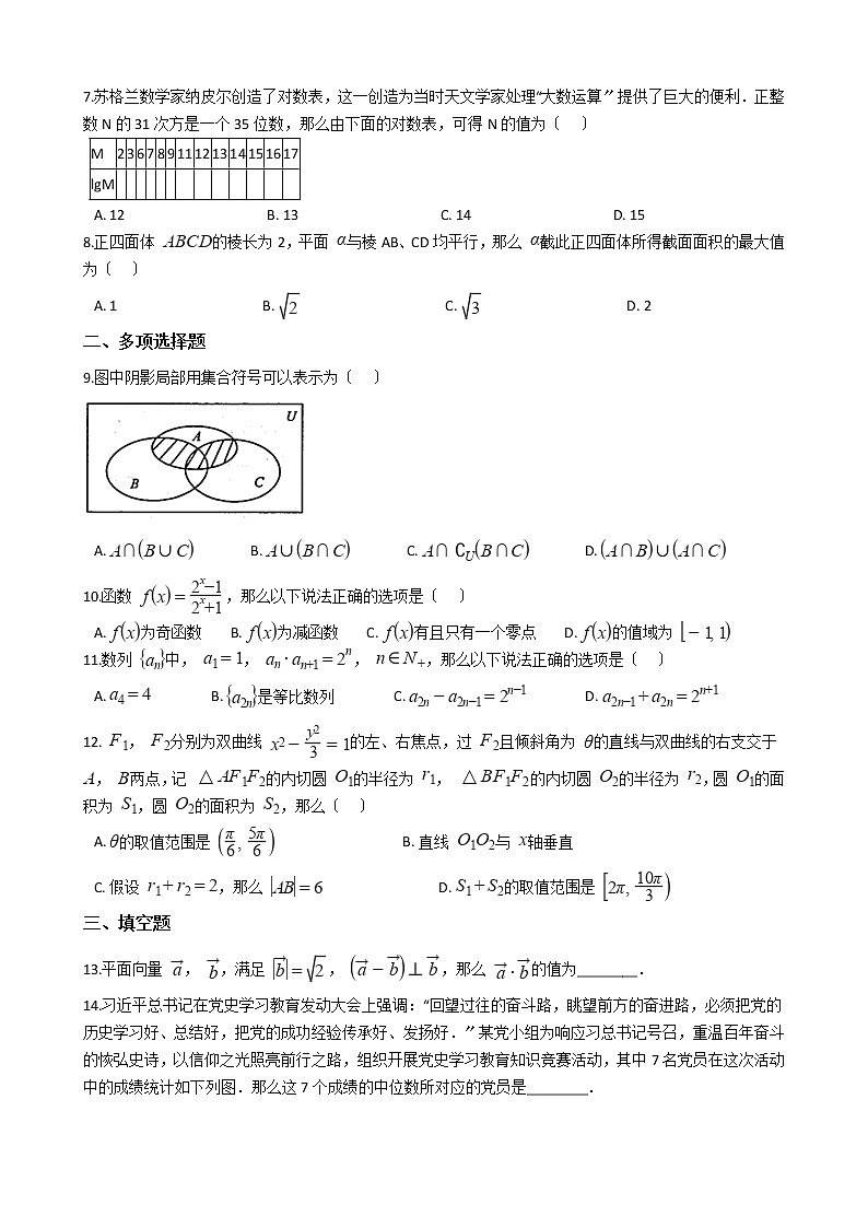 2021届山东省济南市高三数学二模试卷及答案第2页