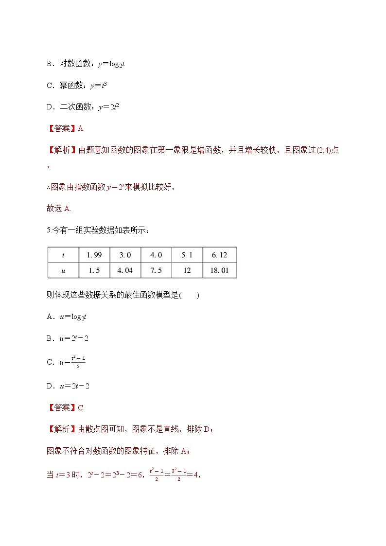 专题31 建立函数模型解决实际问题-2020-2021学年高一数学培优对点题组专题突破（人教A版2019必修第一册）03