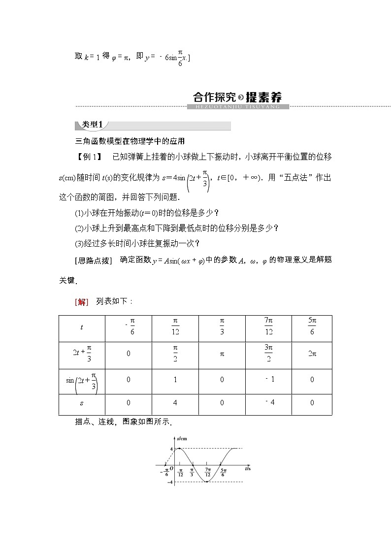 2021年人教版高中数学必修第一册随堂练习：第5章《5.7三角函数的应用》(含答案详解)03