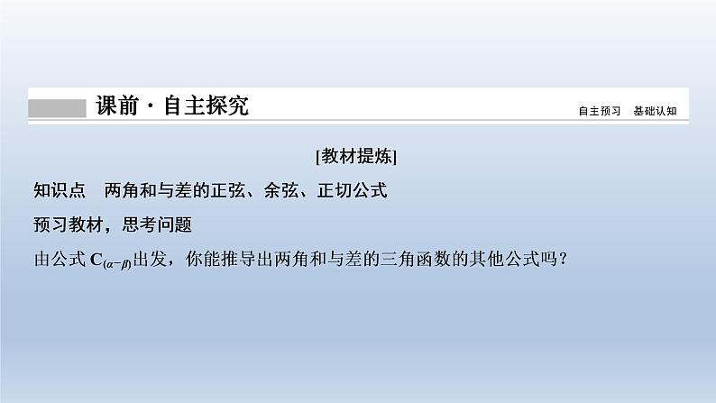 2021-2022学年高中数学新人教A版必修第一册   5.5.1　第二课时　两角和与差的正弦、余弦、正切公式    课件（34张）04