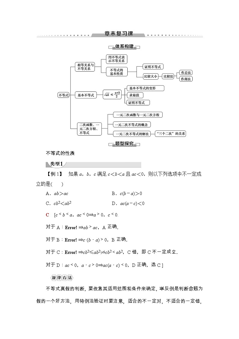 2021年人教版高中数学必修第一册：第2章《章末复习课》(含答案详解)01