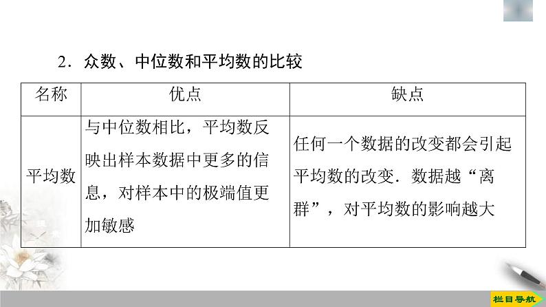 人教版高中数学必修第二册第9章习题课件9.2.3《总体集中趋势的估计》(含答案)05