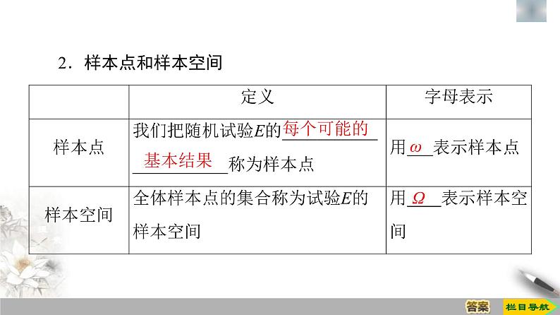人教版高中数学必修第二册第10章习题课件10.1.1《有限样本空间与随机事件》(含答案)06