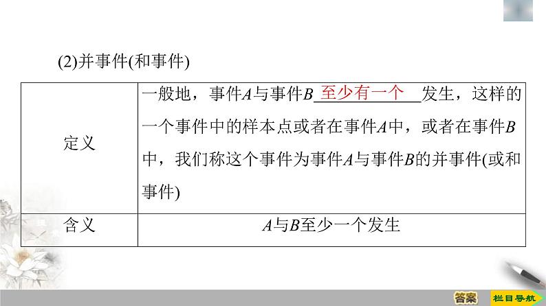 人教版高中数学必修第二册第10章习题课件10.1.2《事件的关系和运算》(含答案)06