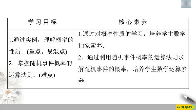 人教版高中数学必修第二册第10章习题课件10.1.4《概率的基本性质》(含答案)第2页