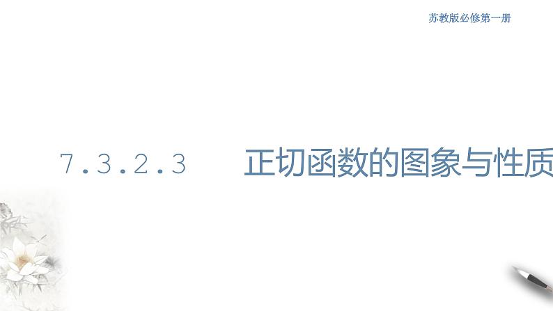 7.3.2.3 正切函数的图象与性质 课件(共22张PPT)01