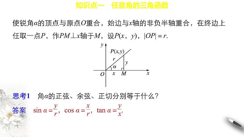 7.2.1 任意角的三角函数 课件第3页