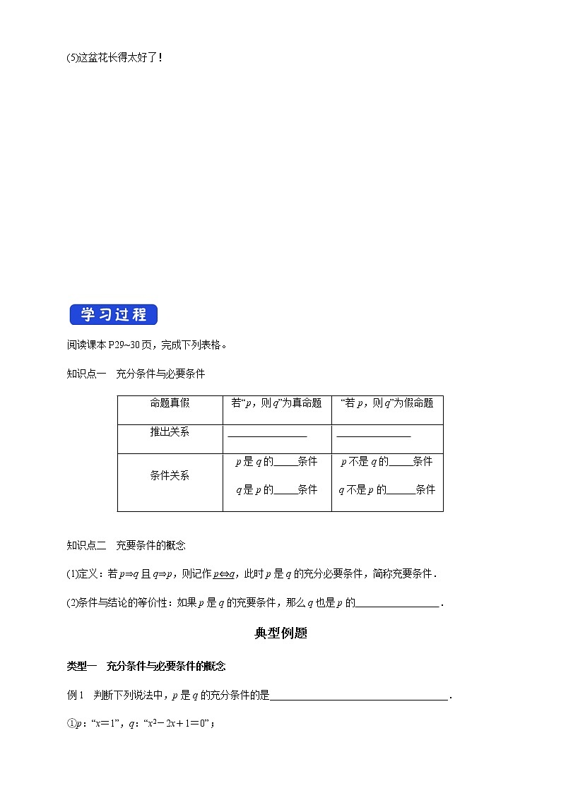 2.2 充分条件、必要条件、充要条件 学案02