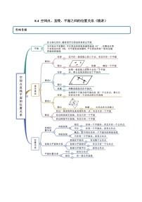 高中数学人教A版 (2019)必修 第二册8.4 空间点、直线、平面之间的位置关系导学案
