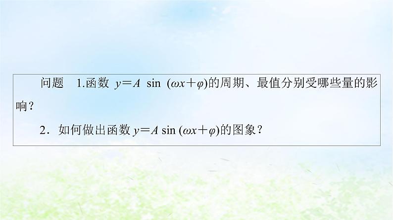 2021_2022学年新教材高中数学第1章三角函数§6第1课时函数y＝Asinωx＋φ的图象课件北师大版必修第二册第6页