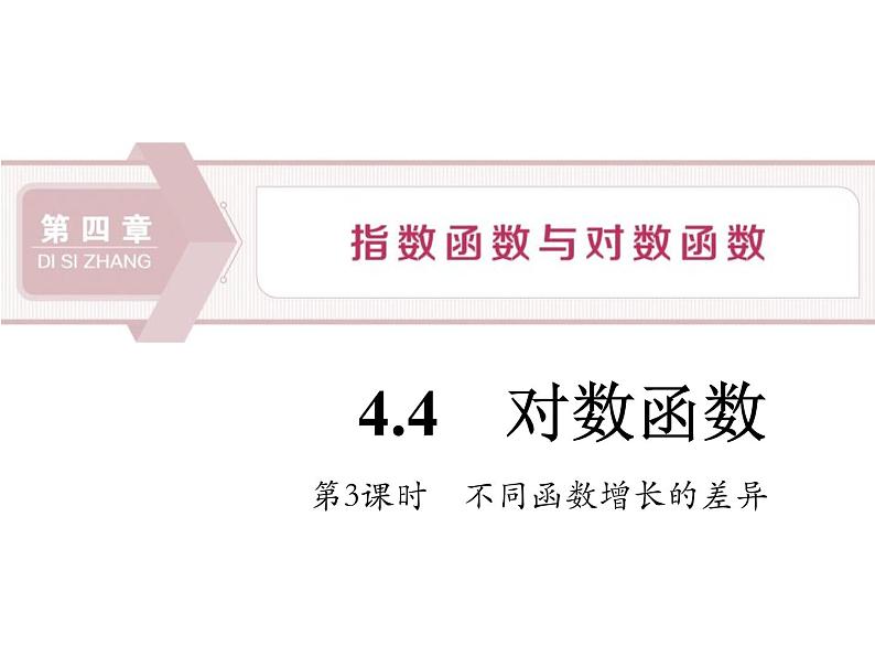 《对数函数》指数函数与对数函数PPT(第3课时不同函数增长的差异)课件PPT第1页