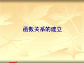沪教版（上海）高一数学上册 3.2 函数关系的建立_1 课件