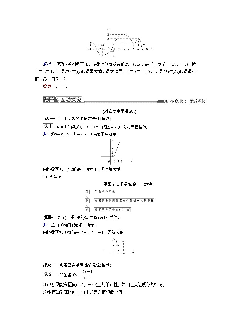 高中数学人教A版必修第一册3.2.1 第2课时 函数的最大(小)值课时作业含解析 练习02