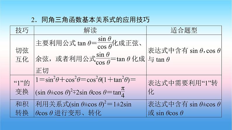 2022届新高考一轮复习苏教版 第5章 第2讲 同角三角函数基本关系式与诱导公式 课件（52张）06