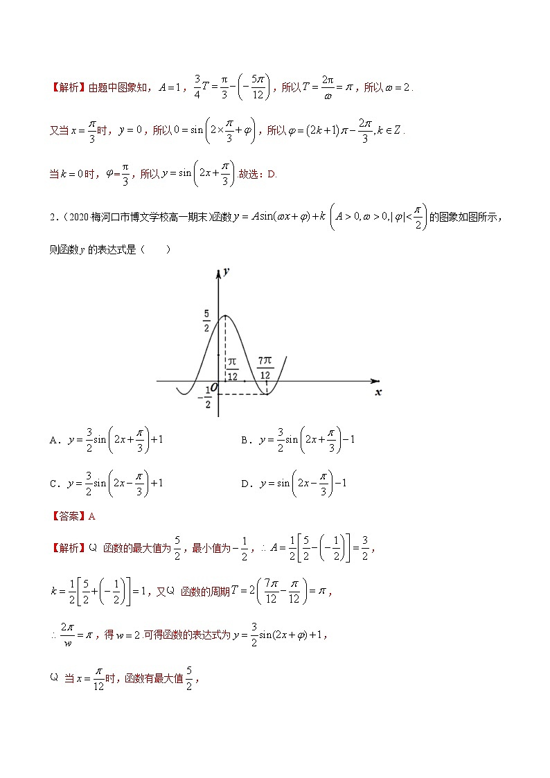 2021年高中数学人教版必修第一册：5.6《函数y=Asin(wx+φ)》精讲(含解析)学案第3页