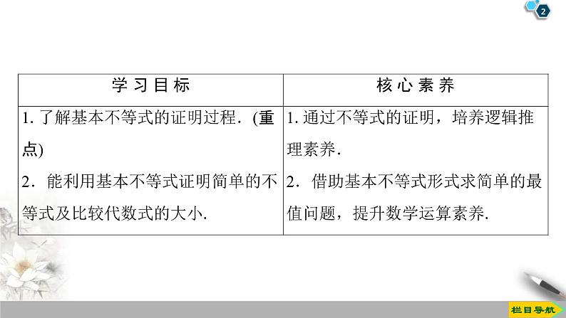 2021年人教版高中数学必修第一册课件：第2章2.2《第1课时基本不等式》(含答案)02