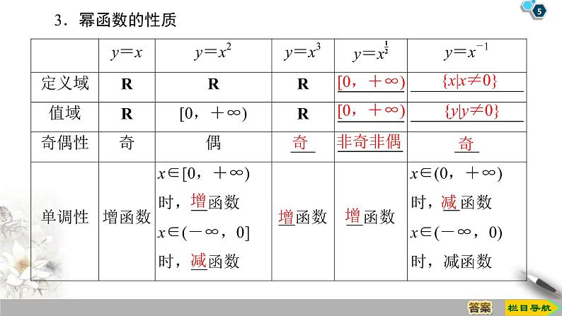 2021年人教版高中数学必修第一册课件：第3章3.3《幂函数》(含答案)第5页