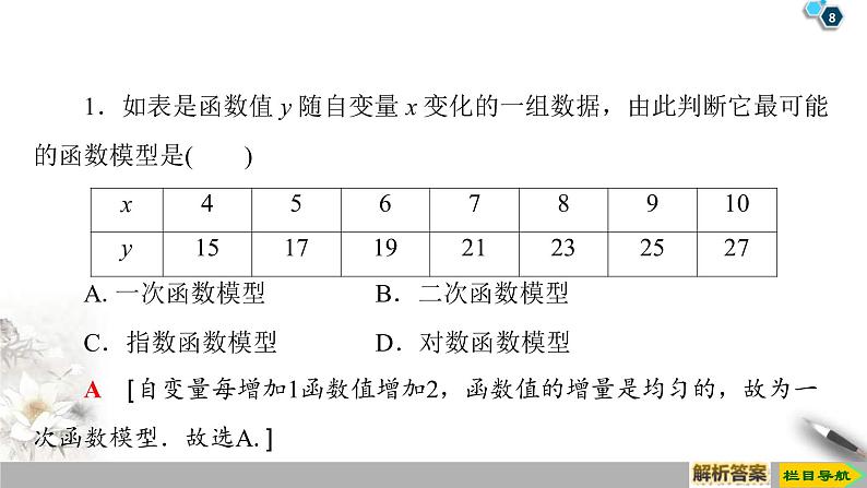 2021年人教版高中数学必修第一册课件：第4章4.5.3《函数模型的应用》(含答案)第8页