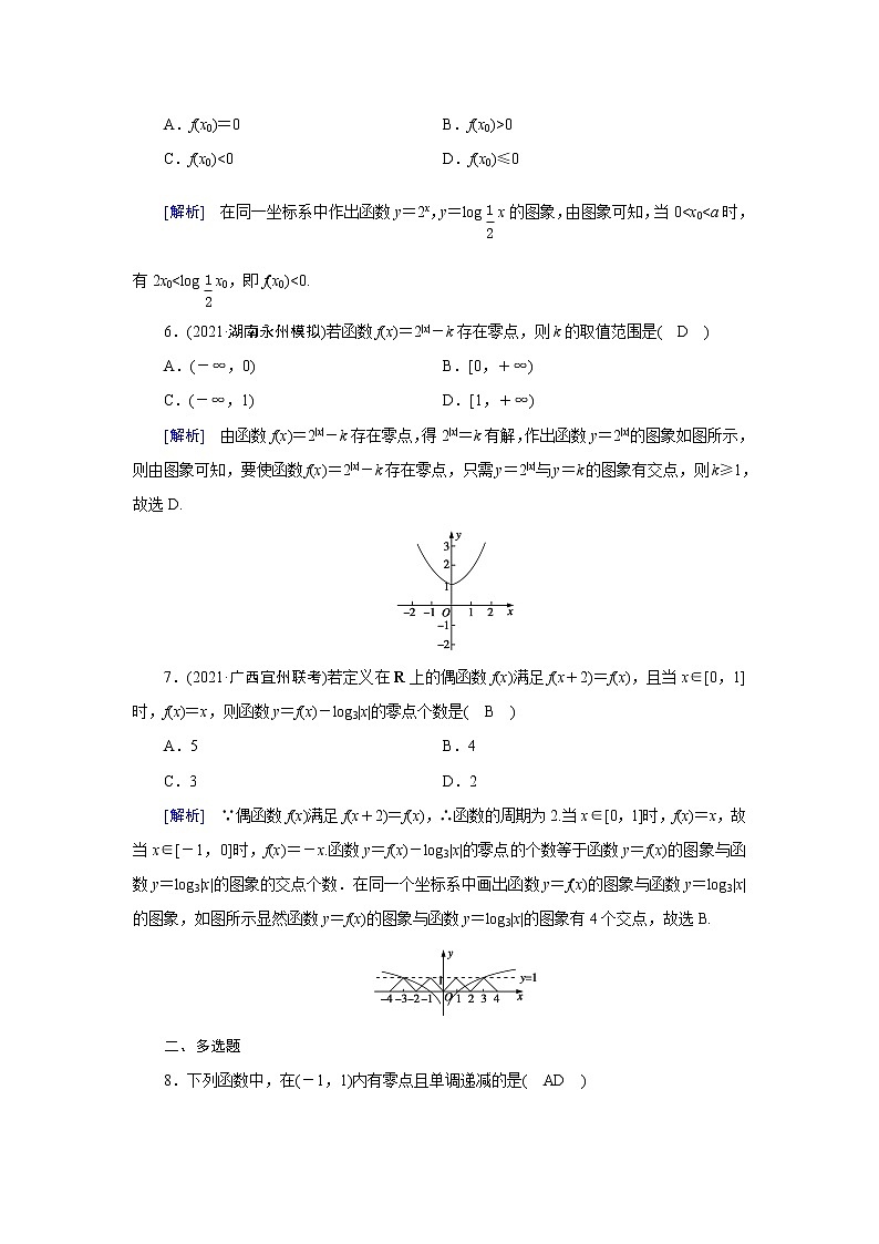 高考数学一轮复习练习案12第二章函数导数及其应用第九讲函数与方程含解析新人教版第2页