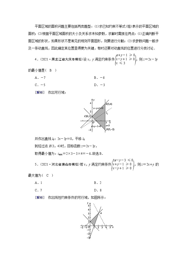 高考数学一轮复习练习案39第六章不等式第三讲简单的线性规划含解析新人教版第2页