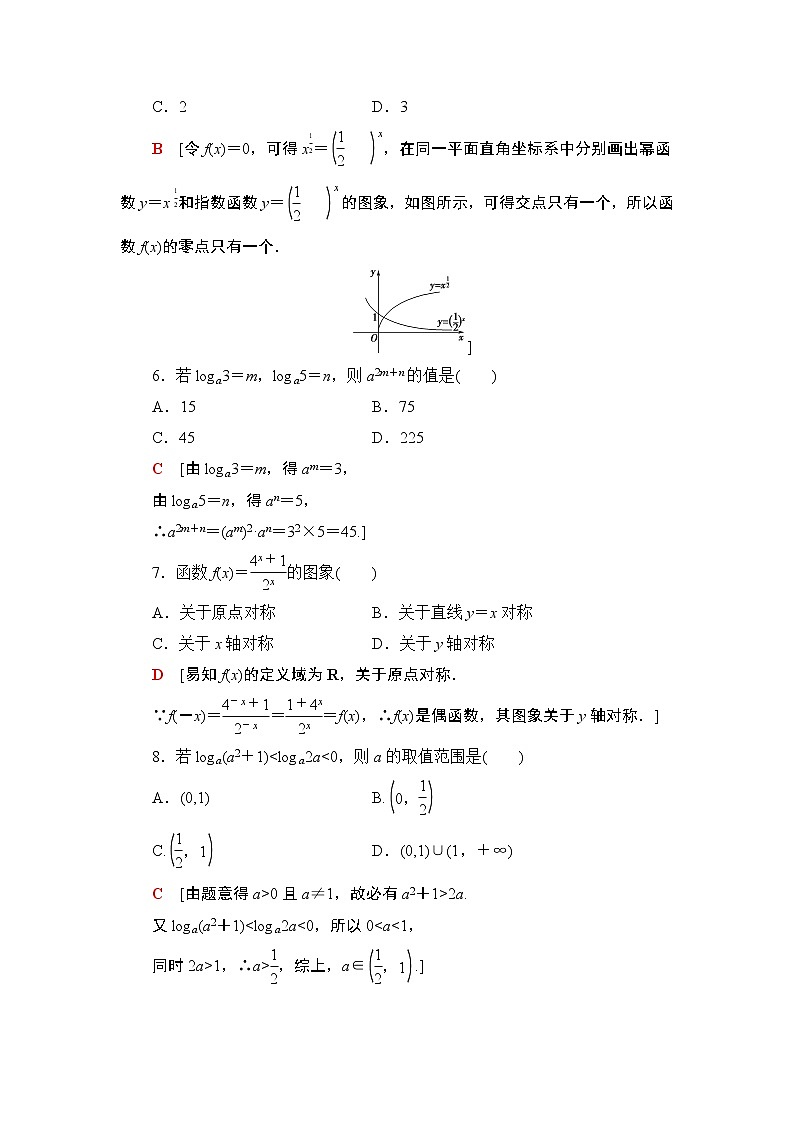 2021年人教版高中数学必修第一册章末综合测评(四)《指数函数与对数函数》(含答案详解)第2页