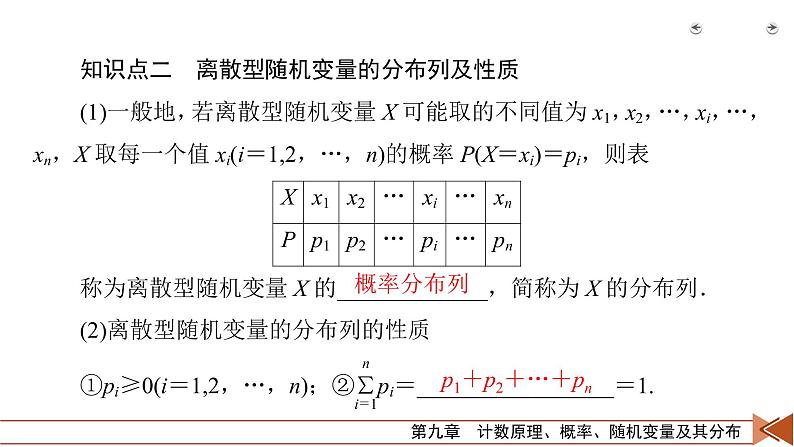 2022版新高考数学人教版一轮课件：第9章 第7讲 离散型随机变量的分布列、期望与方差第6页