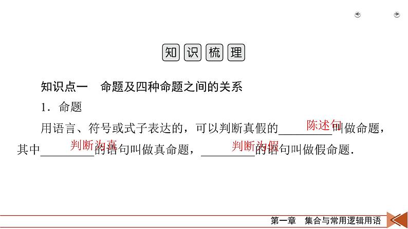 2022版新高考数学人教版一轮课件：第1章 第2讲 命题及其关系、充分条件与必要条件05