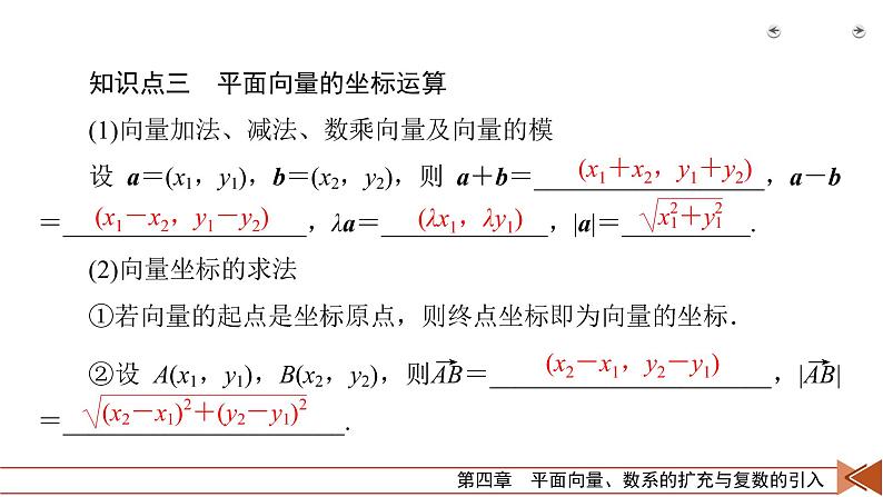 2022版新高考数学人教版一轮课件：第4章 第2讲 平面向量的基本定理及坐标表示06