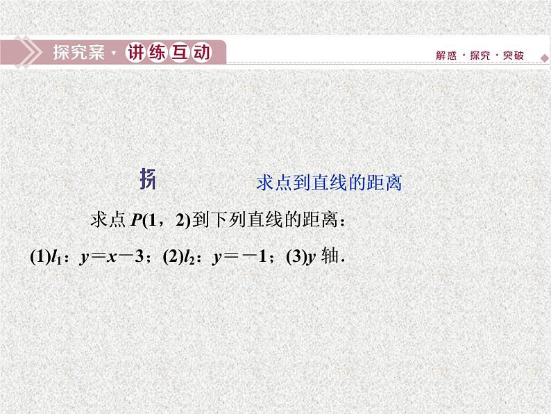高中数学人教B版必修二2.2.4点到直线的距离课件（36张）08