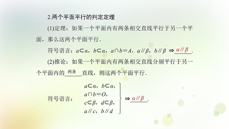 高中数学人教B版必修二平面与平面平行课件（36张）06