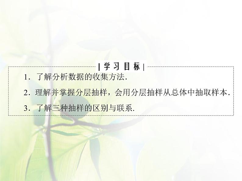 高中数学人教B版必修32.1.3分层抽样2.1.4数据的收集课件（35张）04