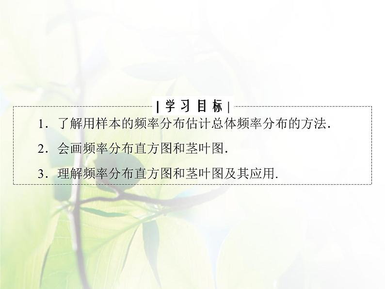 高中数学人教B版必修32.2.1用样本的频率分布估计总体的分布课件（41张）04