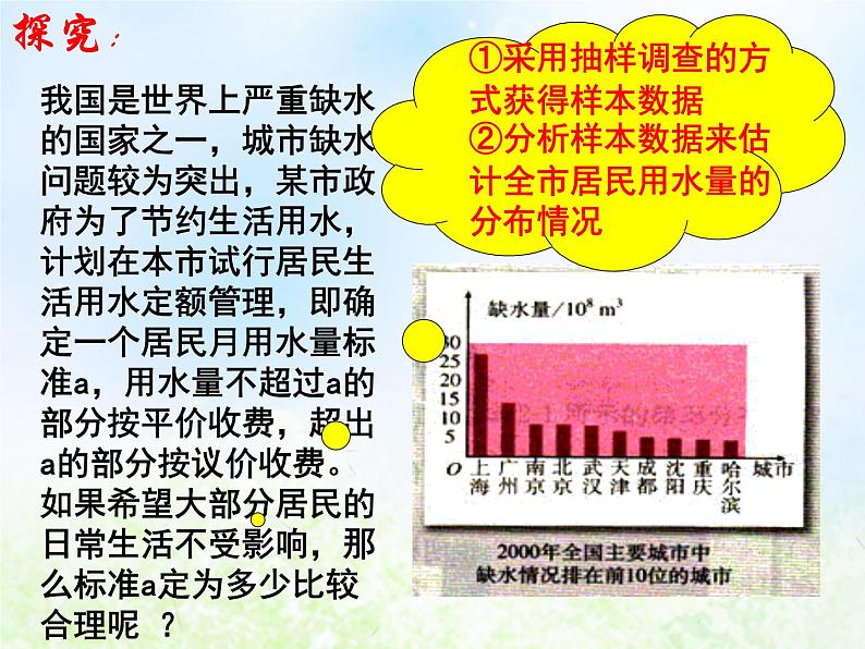 高中数学人教B版必修三用样本的频率分布估计总体分布(一)课件（19张）第4页