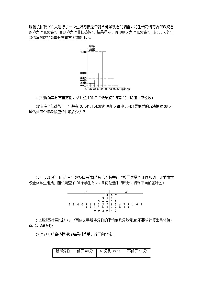 高考数学一轮复习第十一章11.4用样本估计总体课时作业理含解析 练习03