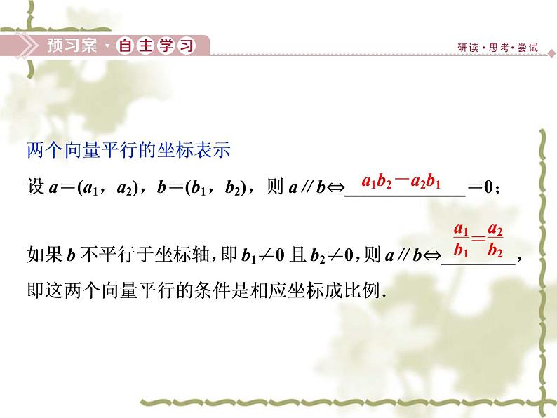 高中数学人教B版必修4 2.2.3用平面向量坐标表示向量共线条件 课件（30张）03