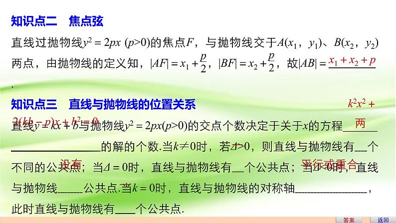 高中数学人教B版选修1-1 抛物线的简单几何性质 课件（32张）05