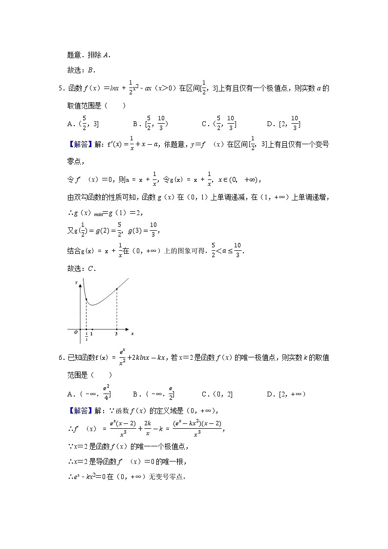 专题06 导数 专项练习-2022届高三数学一轮复习（解析版）第3页