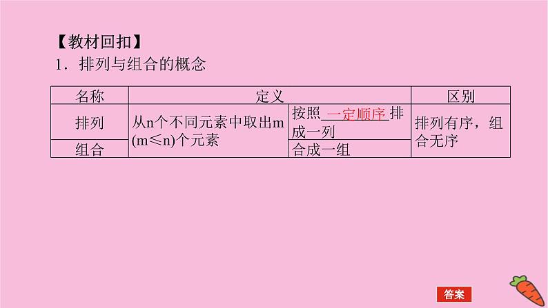 新教材2022届高考数学人教版一轮复习课件：11.2 排列与组合04